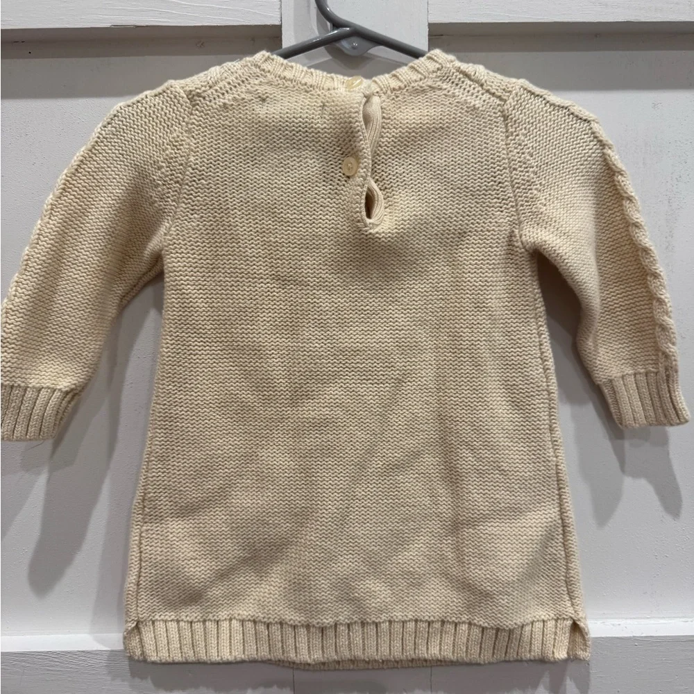 GAP Cream Cable Knit Kids Dress